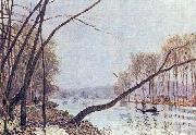 Alfred Sisley Ufer der Seine im Herbst oil painting reproduction